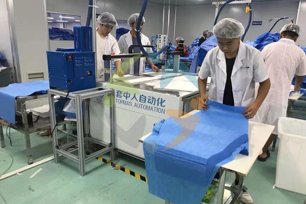 手術衣噴膠機案例-湖北醫療